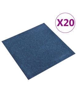 Quadrotte di Moquette 20 pz 5 mq 50x50 cm Blu Scuro