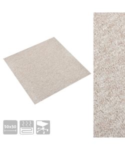 Quadrotte di Moquette 20 pz 5 mq 50x50 cm Beige Chiaro