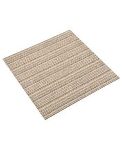 Quadrotte di Moquette 20 pz 5 mq 50x50 cm Beige a Strisce