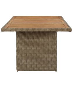 Tavolo da Giardino Marrone 200x100x74 cm in Polyrattan