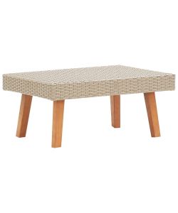 Tavolino da Giardino in Polyrattan Beige
