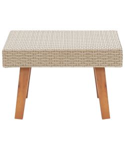 Tavolino da Giardino in Polyrattan Beige