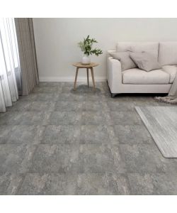 Listoni per Pavimenti Autoadesivi 55 pz in PVC 5,11 mq Grigi 324645
