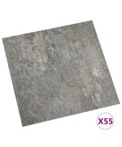 Listoni per Pavimenti Autoadesivi 55 pz in PVC 5,11 mq Grigi 324645
