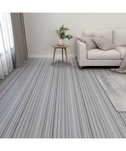 Listoni Pavimenti Autoadesivi 55 pz in PVC 5,11mq Grigio Chiaro 324646