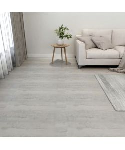 Listoni Pavimenti Autoadesivi 55 pz in PVC 5,11mq Grigio Chiaro 324651