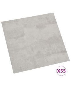 Listoni Pavimenti Autoadesivi 55 pz in PVC 5,11mq Grigio Chiaro 324651