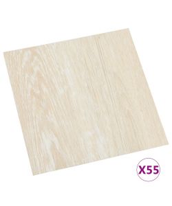 Listoni per Pavimenti Autoadesivi 55 pz in PVC 5,11 mq Beige 324653