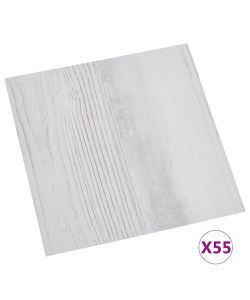 Listoni Pavimenti Autoadesivi 55 pz in PVC 5,11mq Grigio Chiaro 324657