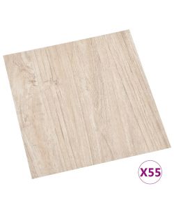 Listoni Pavimenti Autoadesivi 55 pz PVC 5,11 mq Marrone Chiaro 324660