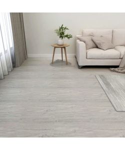 Listoni Pavimenti Autoadesivi 55 pz in PVC 5,11mq Grigio Chiaro 324661