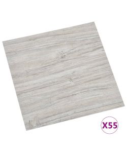 Listoni Pavimenti Autoadesivi 55 pz in PVC 5,11mq Grigio Chiaro 324661
