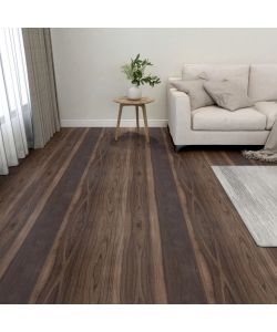 Listoni Pavimenti Autoadesivi 55 pz in PVC 5,11mq Marrone Scuro