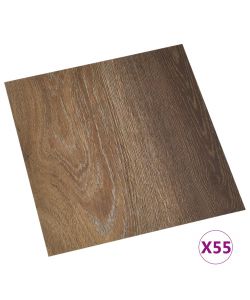 Listoni per Pavimenti Autoadesivi 55 pz in PVC 5,11 mq Marroni 324667