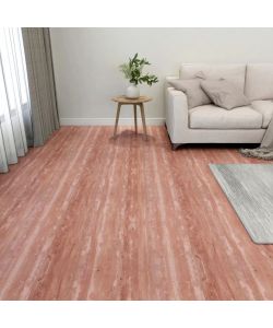 Listoni per Pavimenti Autoadesivi 55 pz in PVC 5,11 mq Rossi