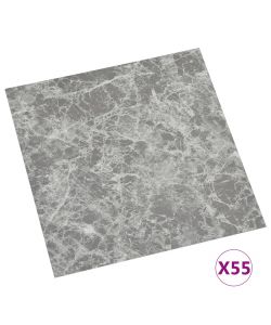 Listoni Pavimenti Autoadesivi 55 pz PVC 5,11 mq Grigio Cemento 324673