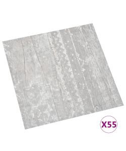 Listoni per Pavimenti Autoadesivi 55 pz in PVC 5,11 mq Grigi 324675