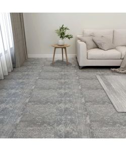 Listoni Pavimenti Autoadesivi 55 pz PVC 5,11 mq Grigio Cemento 324677