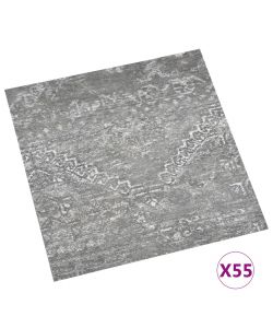 Listoni Pavimenti Autoadesivi 55 pz PVC 5,11 mq Grigio Cemento 324677