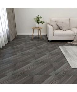 Listoni Pavimenti Autoadesivi 55 pz in PVC 5,11 mq Grigi Rigati 324679