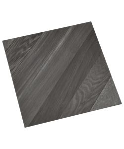 Listoni Pavimenti Autoadesivi 55 pz in PVC 5,11 mq Grigi Rigati 324679