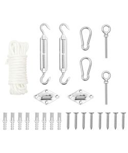 Set Accessori per Vela Parasole 5 pz in Acciaio Inossidabile