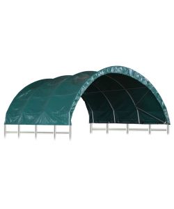 Tenda per Bestiame in PVC 3,7x3,7 m Verde
