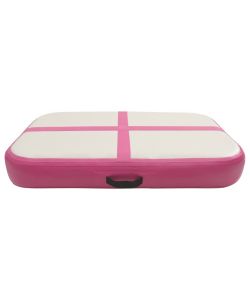 Tappetino Ginnastica Gonfiabile con Pompa 60x100x10 cm PVC Rosa