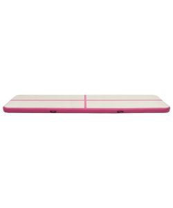 Tappetino Ginnastica Gonfiabile con Pompa 600x100x15cm PVC Rosa