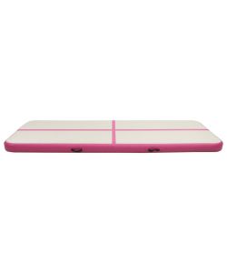 Tappetino Ginnastica Gonfiabile con Pompa 300x100x20cm PVC Rosa