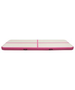 Tappetino Ginnastica Gonfiabile con Pompa 500x100x20cm PVC Rosa