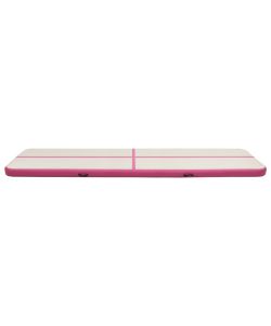 Tappetino Ginnastica Gonfiabile con Pompa 600x100x20cm PVC Rosa