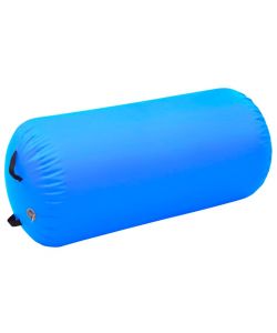 Rullo da Ginnastica Gonfiabile con Pompa 120x75 cm in PVC Blu