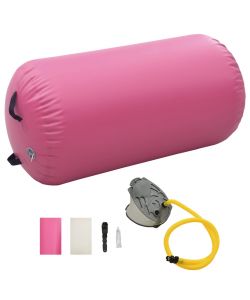 Rullo da Ginnastica Gonfiabile con Pompa 120x90 cm in PVC Rosa