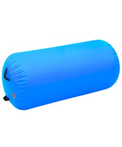 Rullo da Ginnastica Gonfiabile con Pompa 120x90 cm in PVC Blu