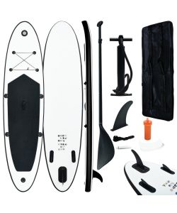 Set Tavola Gonfiabile da SUP Nero e Bianco