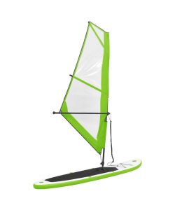 Set Tavola Gonfiabile da SUP con Vela Verde e Bianco