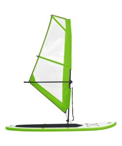 Set Tavola Gonfiabile da SUP con Vela Verde e Bianco