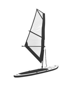 Set Tavola Gonfiabile da SUP con Vela Nero e Bianco