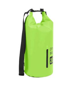 Borsa Impermeabile con Cerniera Verde 20 L in PVC