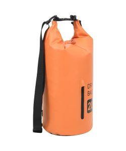 Borsa Impermeabile con Cerniera Arancione 20 L in PVC
