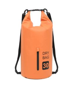 Borsa Impermeabile con Cerniera Arancione 30 L in PVC