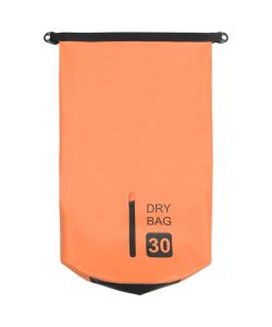 Borsa Impermeabile con Cerniera Arancione 30 L in PVC