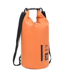 Borsa Impermeabile con Cerniera Arancione 30 L in PVC