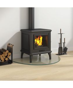 Lastra in Vetro per Caminetto Semicircolare 800x500 mm 324109