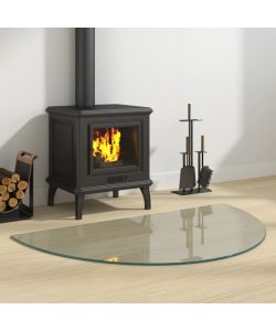 Lastra in Vetro per Caminetto Semicircolare 1000x600 mm 324112
