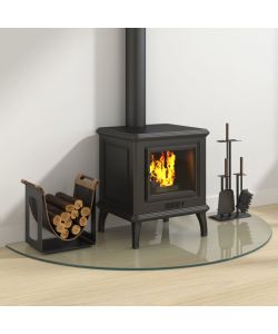 Lastra in Vetro per Caminetto Semicircolare 1200x600 mm 324114