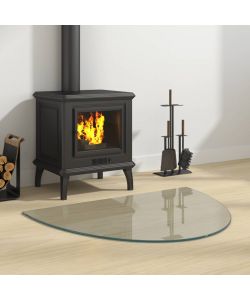 Lastra in Vetro per Caminetto Semicircolare 800x600 mm 324116