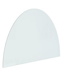 Lastra in Vetro per Caminetto Semicircolare 800x600 mm 324116
