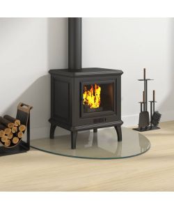 Lastra in Vetro per Caminetto Semicircolare 800x600 mm 324116